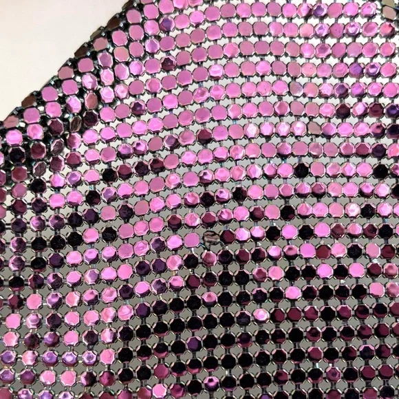 Rainbow Multicolor Chainmail Cowl Neck Crop Top Size Small - Picture 6 of 13